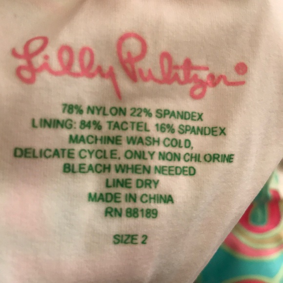 Like New Lily Pulitzer One Piece Swimsuit sz 2 - Picture 8 of 8